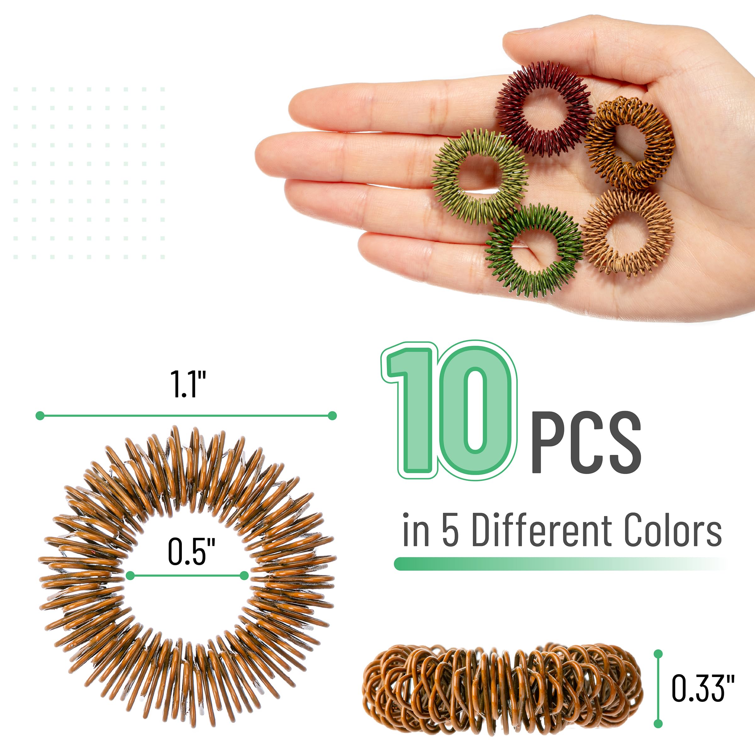Mr. Pen spiky sensory rings stainless steel finish demonstrates durability.