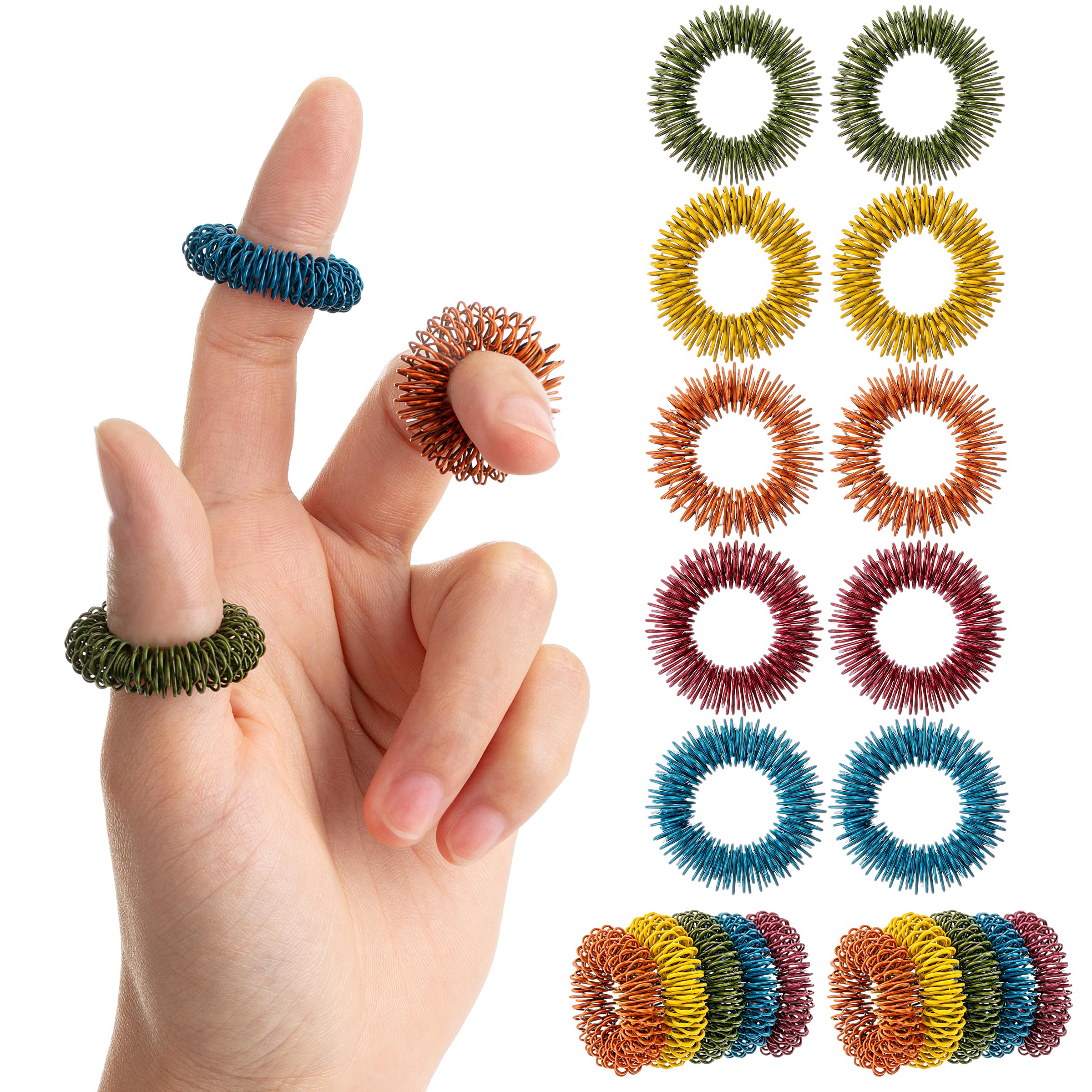 Mr. Pen Spiky Sensory Ring in vibrant colors offers tactile stimulation for focus.