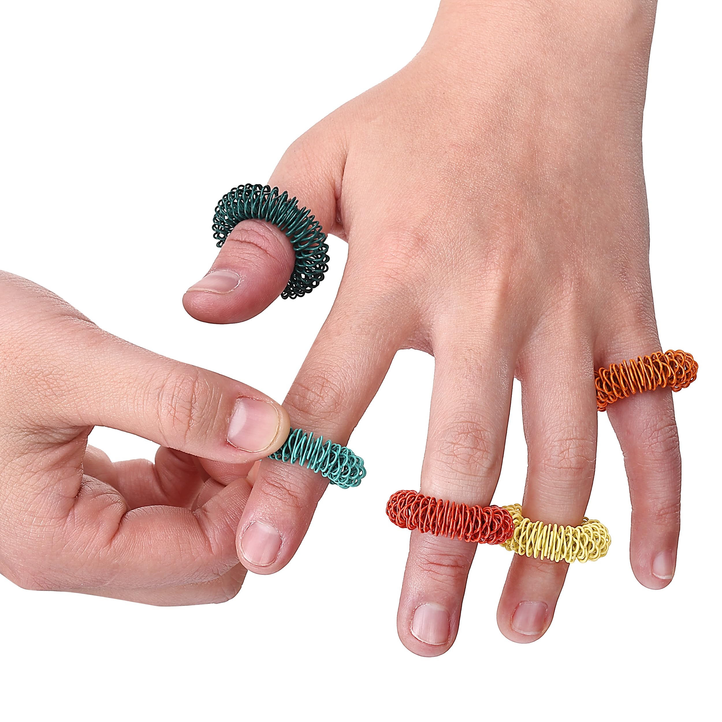 Mr. Pen spiky sensory rings in bright colors suited for office use.