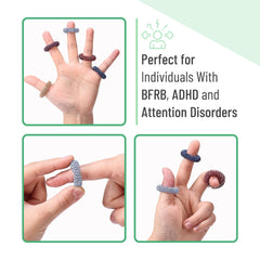 Mr. Pen Spiky Sensory Rings worn on finger for discreet stress relief