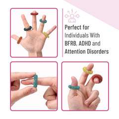 Mr. Pen spiky sensory rings packaging display shows vibrant colors ready for immediate use.