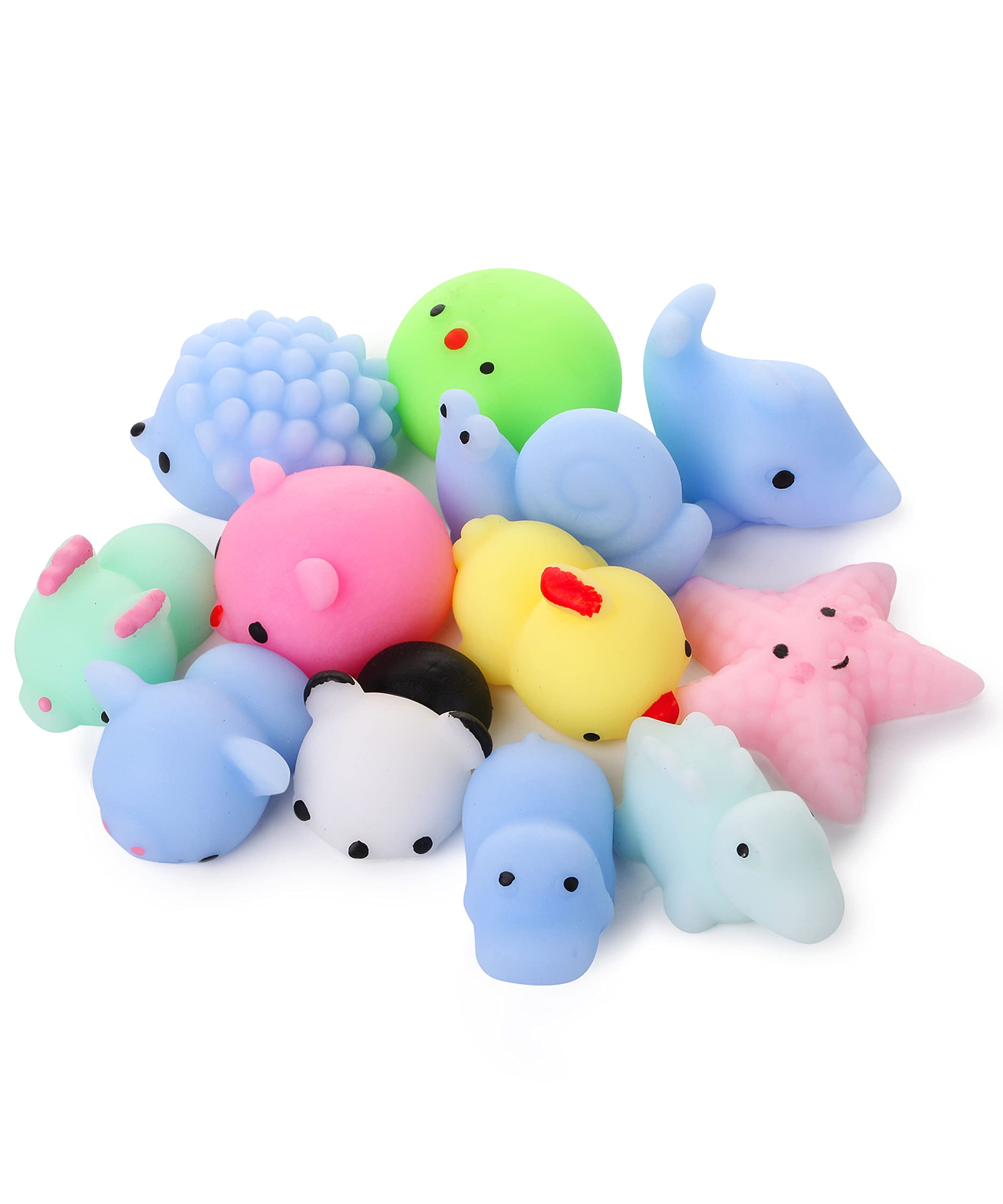 Mr. Pen Squishy Toys 12-pack with varied shapes and colors for playful sensory play