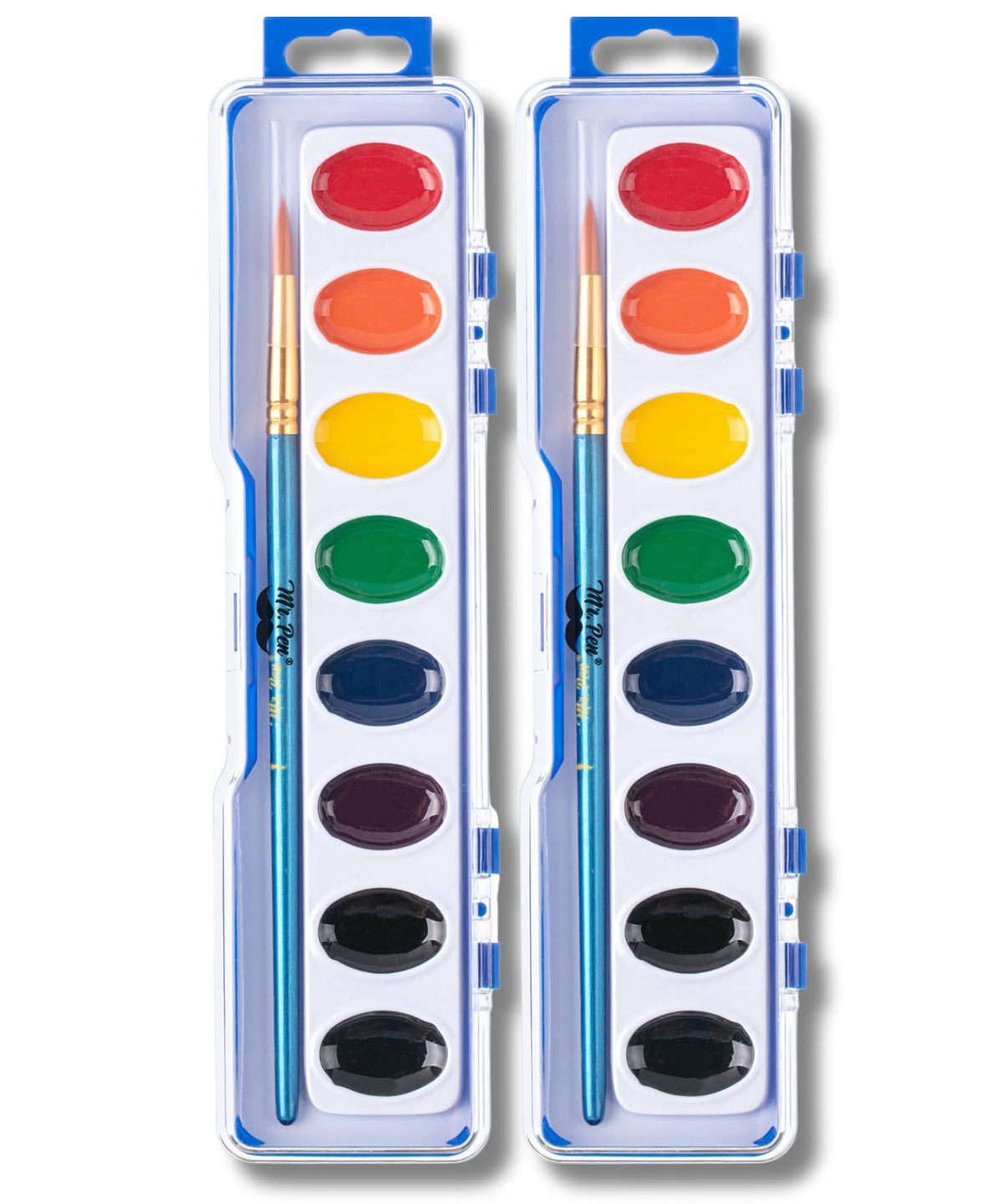 Mr. Pen washable watercolors 8-color palette with vibrant pigments and easy cleanup