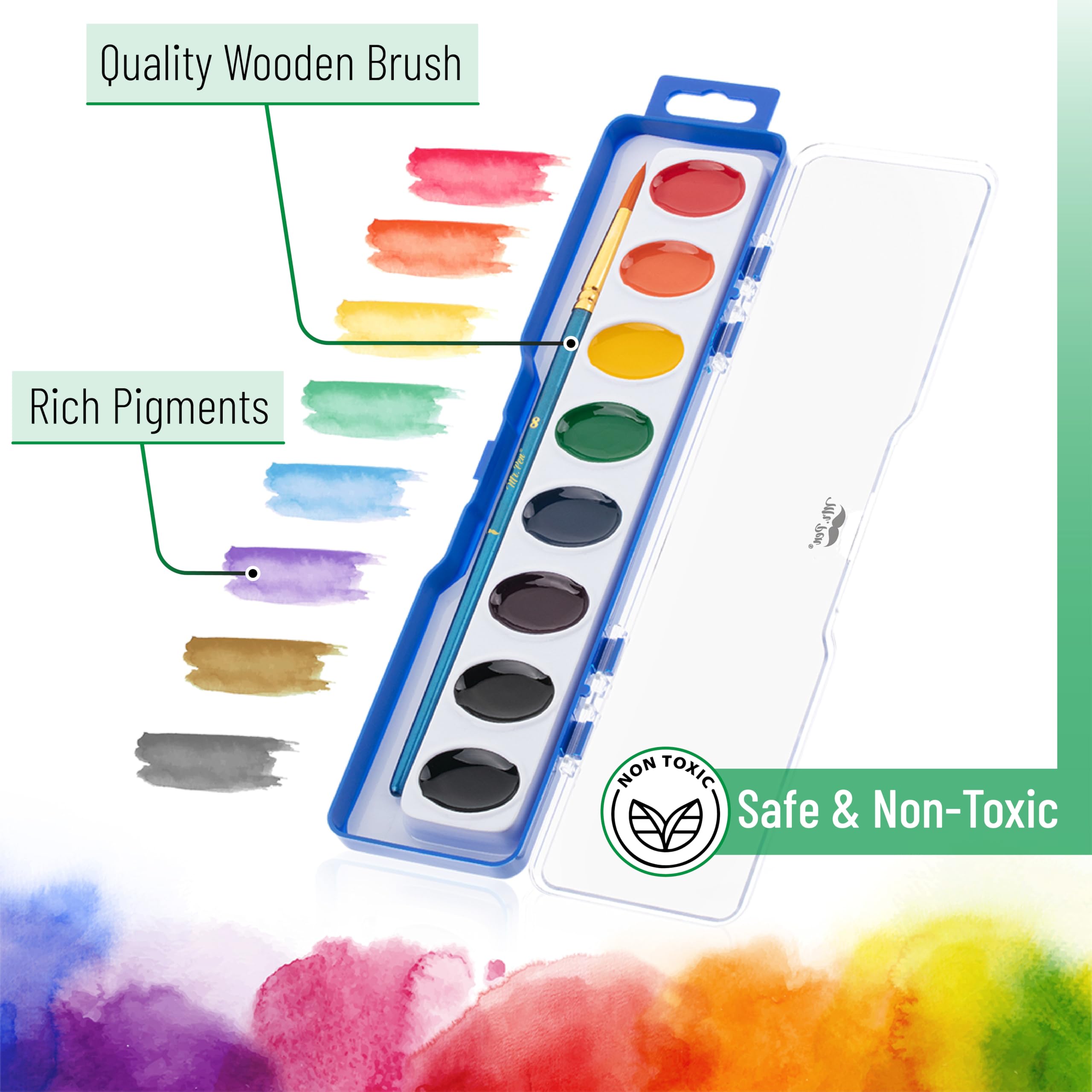 Compact Mr. Pen watercolor case ready for travel and on-the-go art