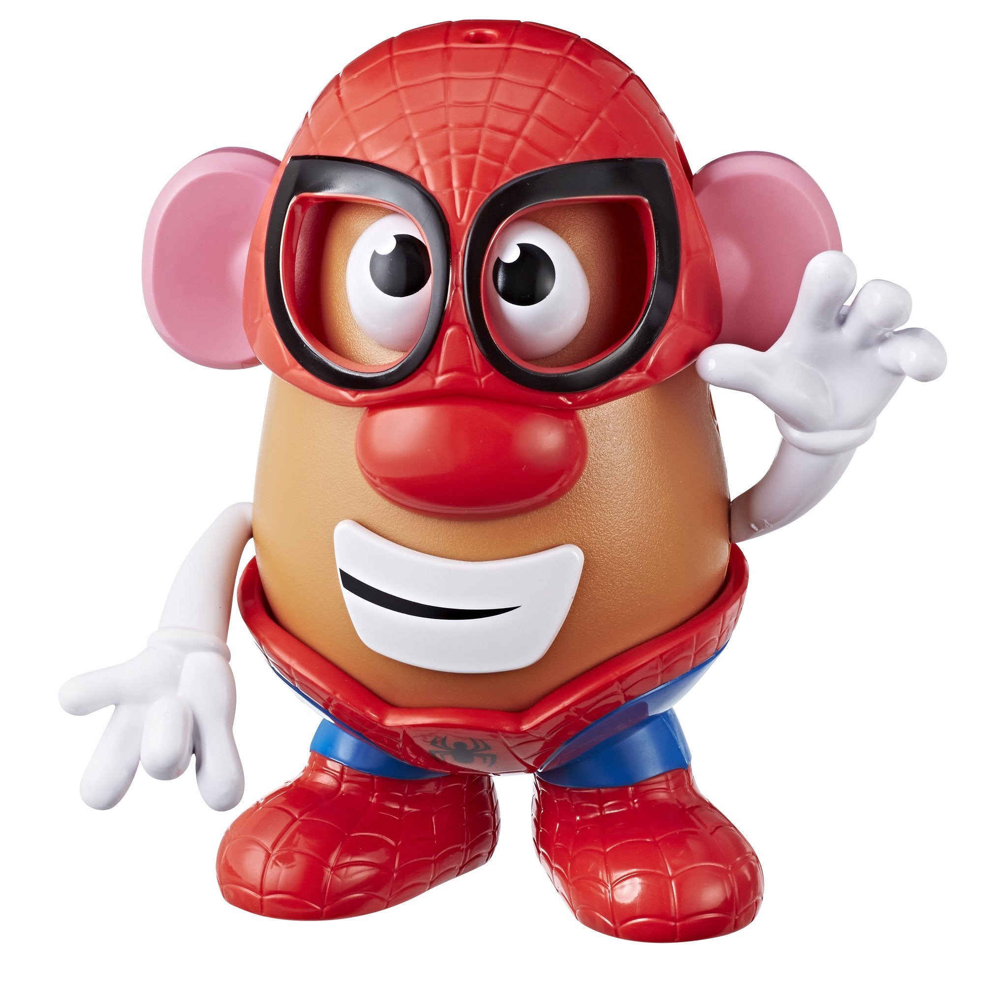 Playskool Mr. Potato Head Marvel Spider-Man base supports quick character swaps.