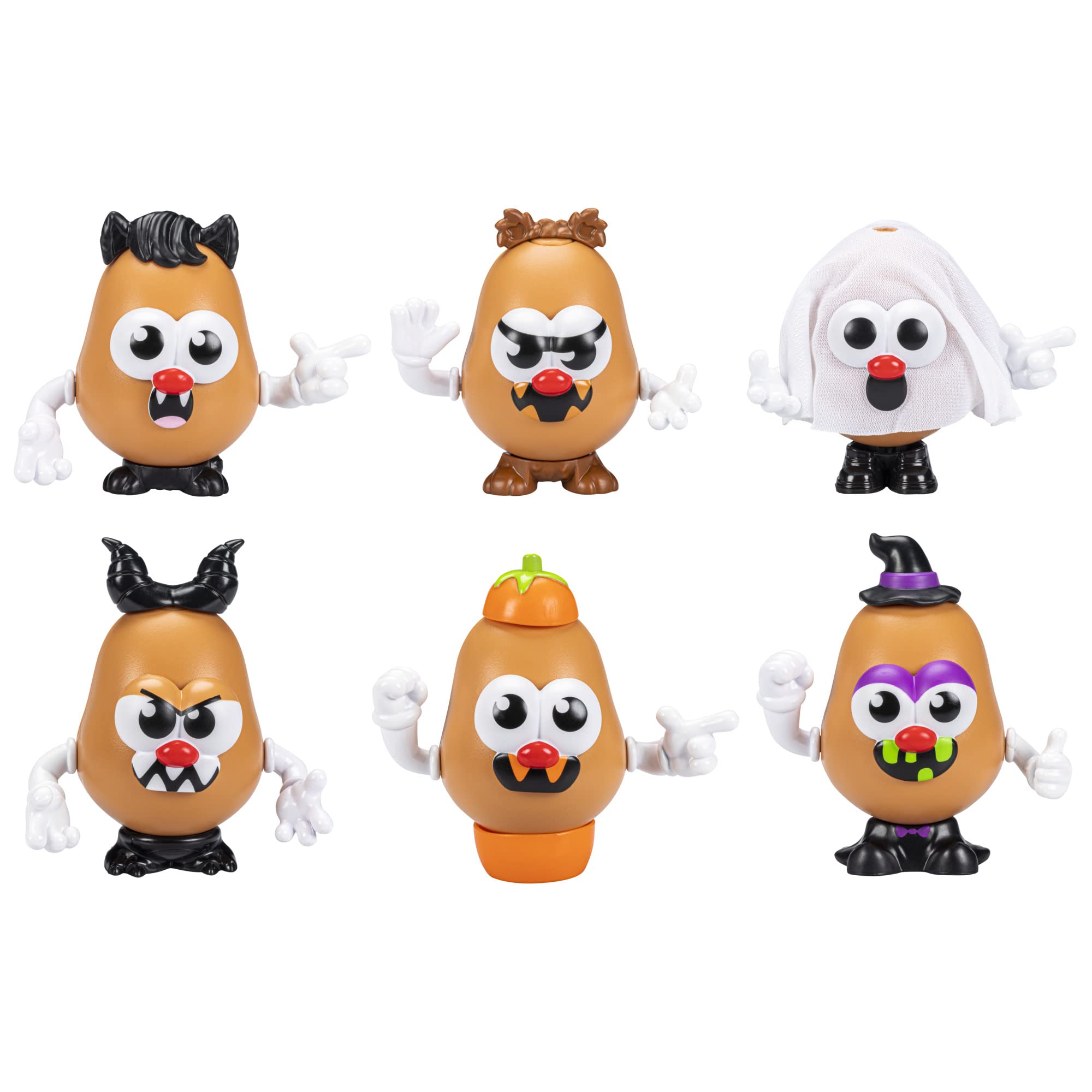Mr. Potato Head Spooky SPUDS Tots lets kids swap pieces to craft funny faces.