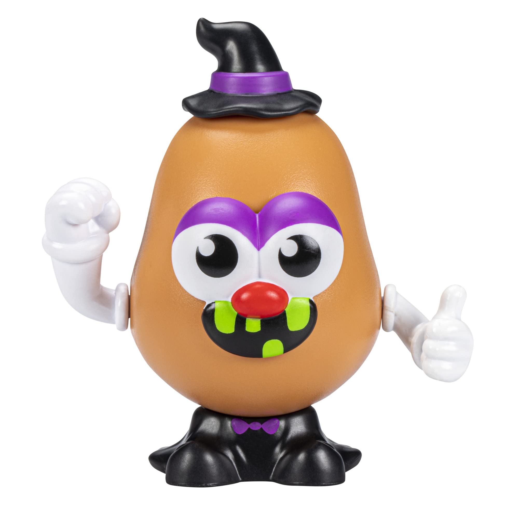 Mr. Potato Head Spooky SPUDS Tots packaging and accessories showcase the kit contents.