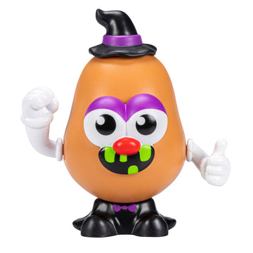 Mr. Potato Head Spooky SPUDS Tots packaging and accessories showcase the kit contents.
