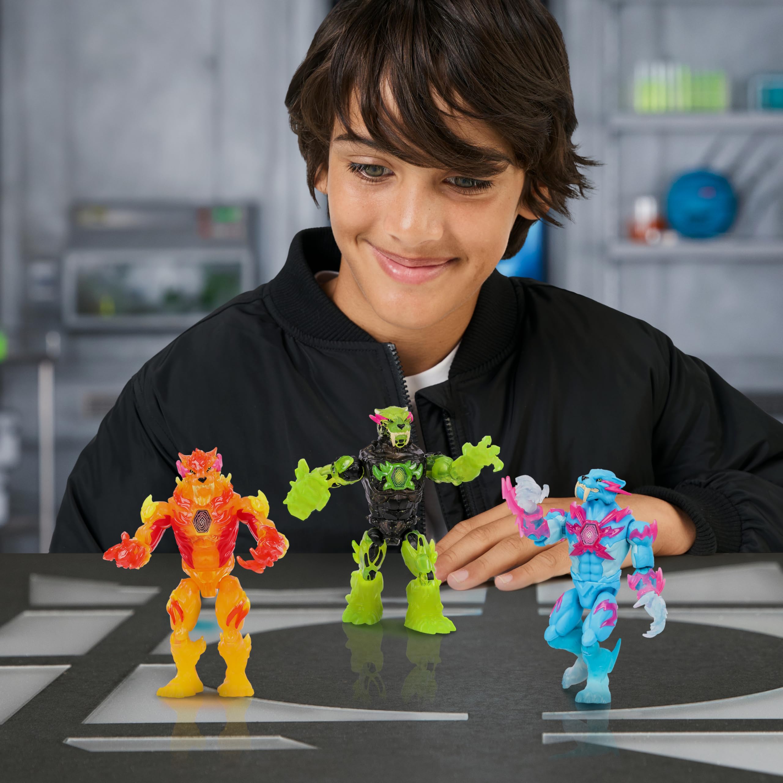 MrBeast Lab Hyper Fusion series showcasing a collectible Panther lineup.