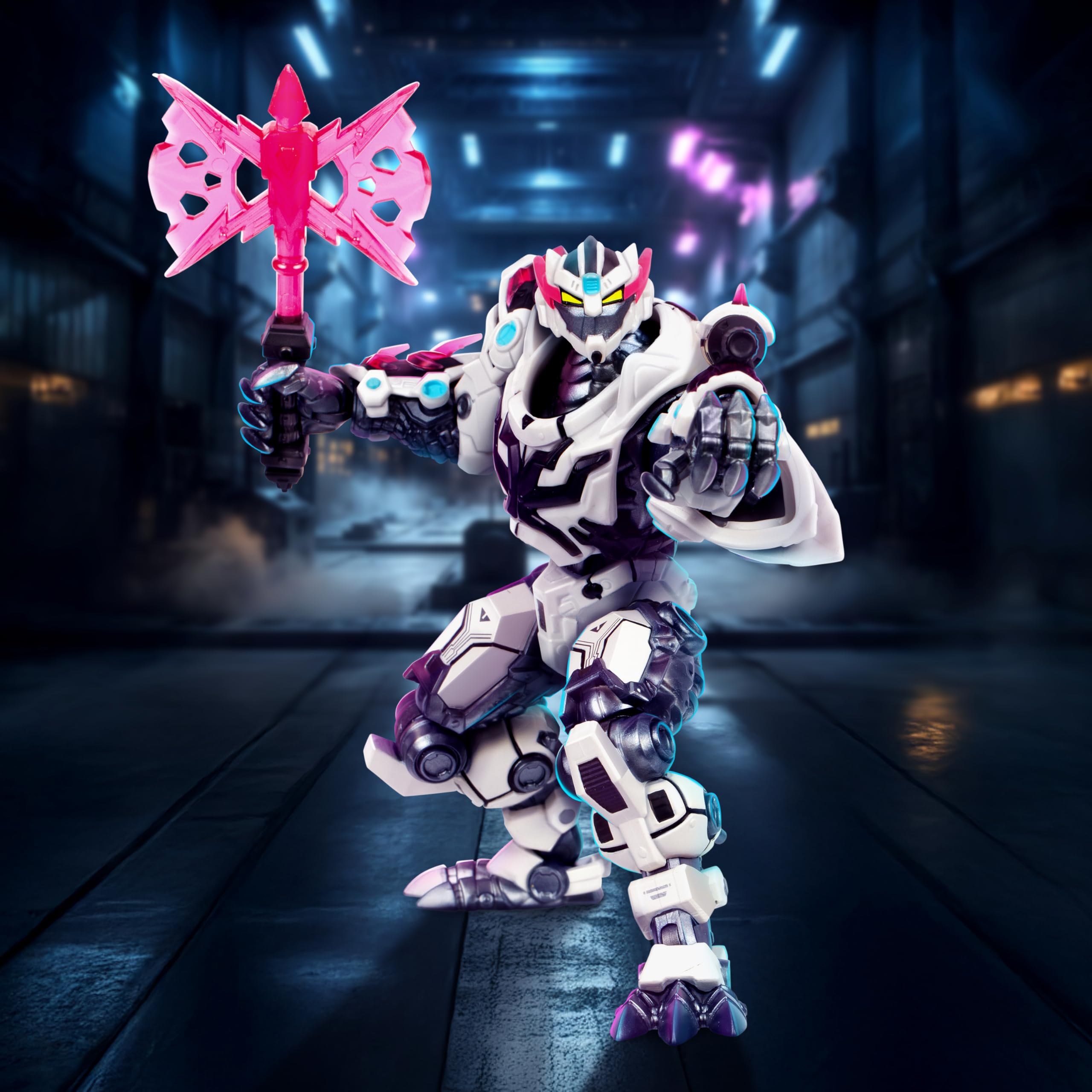 MRBEAST Lab Tiger includes removable armor and weapons for customization.