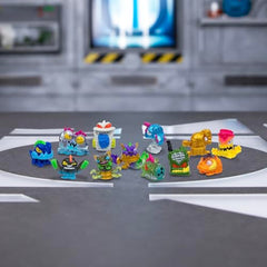 MRBEAST LAB Swarms Atomic collection display highlights 1-inch micro beasts for shelves