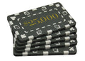 MRC POKER 5-piece $25,000 rectangular plaque set for home poker tournaments and display