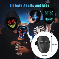 Mr.Pang LED mask features comfortable fit with adjustable bands for all ages