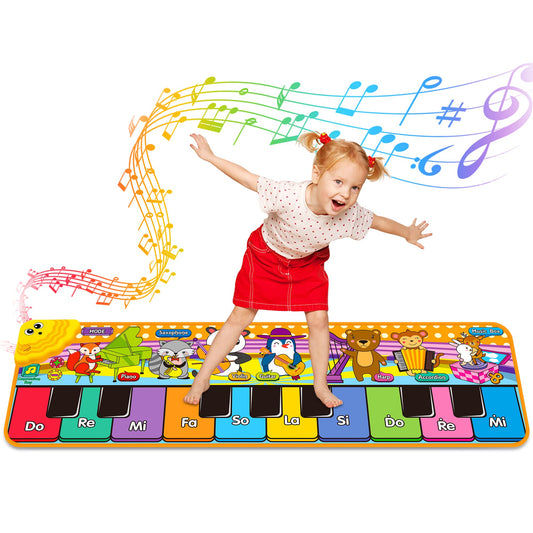 MR.TN Kids musical piano mat with 25 sounds for engaging play.