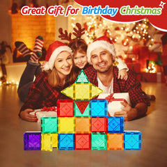 Mruikeny 30pc magnetic tiles creative play encourages teamwork and storytelling