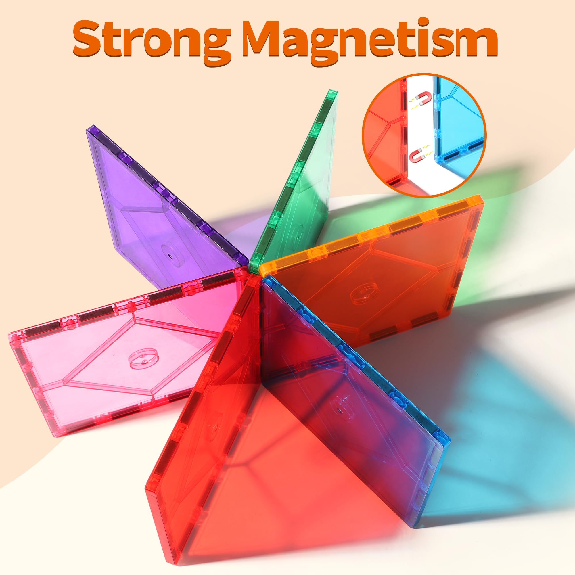 Mruikeny creative-imagination magnetic tiles foster architectural exploration and problem solving