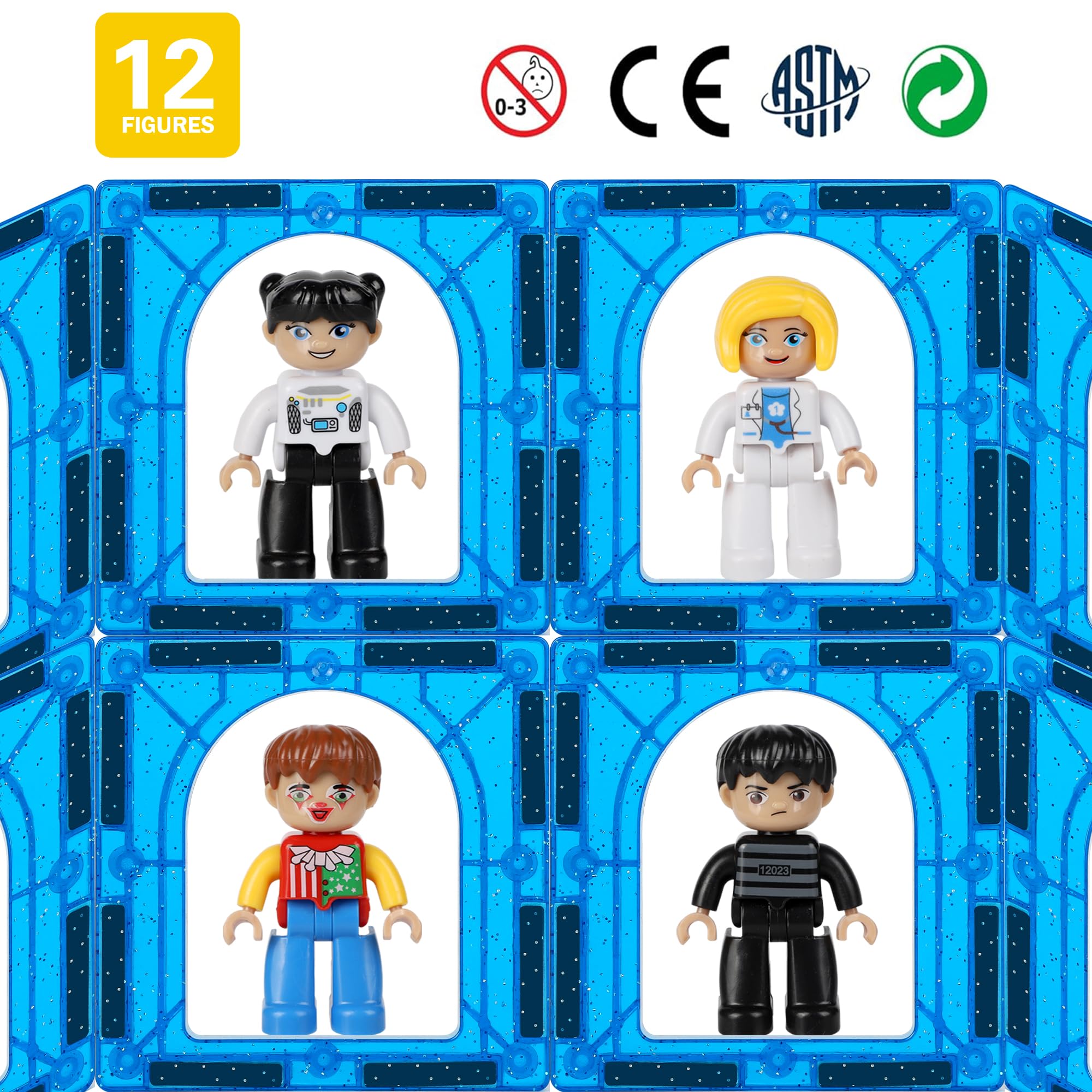 Mruikeny magnetic figures promoting fine motor skills during assembly