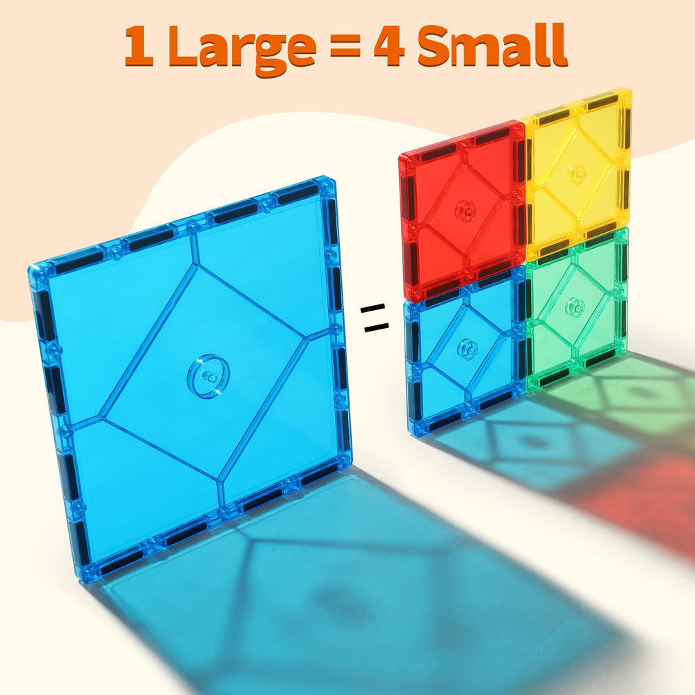 Mruikeny magnetic building tiles STEM set enhances spatial thinking during play