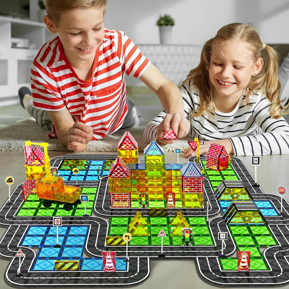 Mruikeny magnetic city construction kit sparks imaginative play