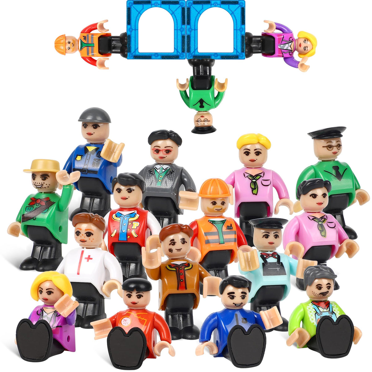 Mruikeny magnetic people figures set enhances creative play and spatial reasoning skills