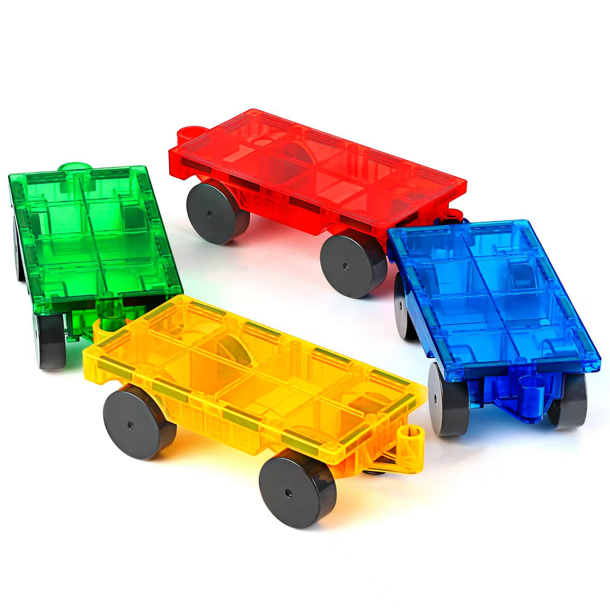 Mruikeny magnetic tiles cars green car for imaginative play and color recognition