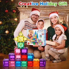 Mruikeny magnetic tiles gift pack ideal for birthdays and holidays.