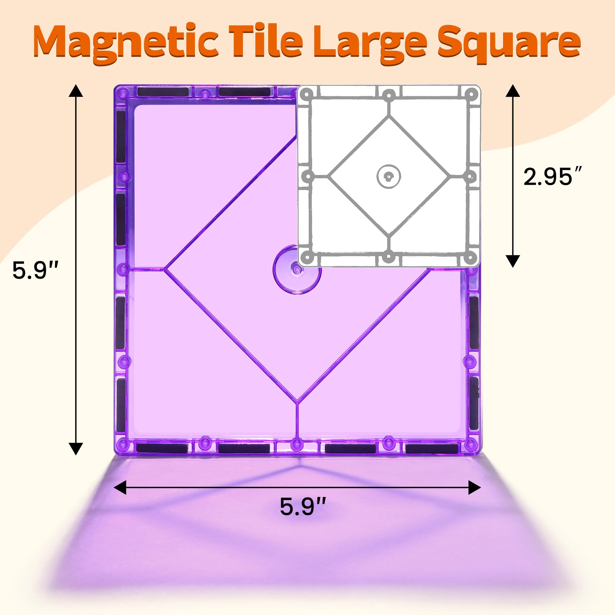 Mruikeny premium ABS magnetic tiles offer durable safe construction