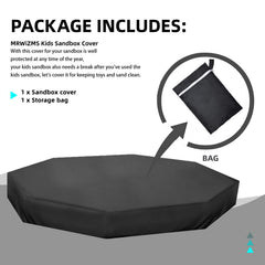 MRWiZMS Octagon Sandbox Cover provides wind protection for outdoor use.