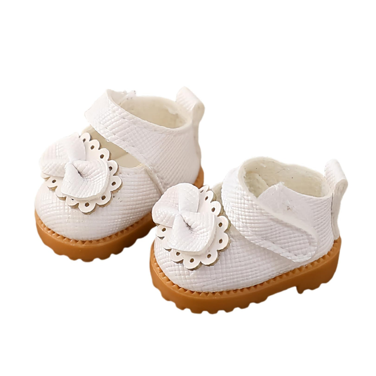 Mrwtesio Lububu 17cm doll shoes in white, perfect for stylish doll outfits.