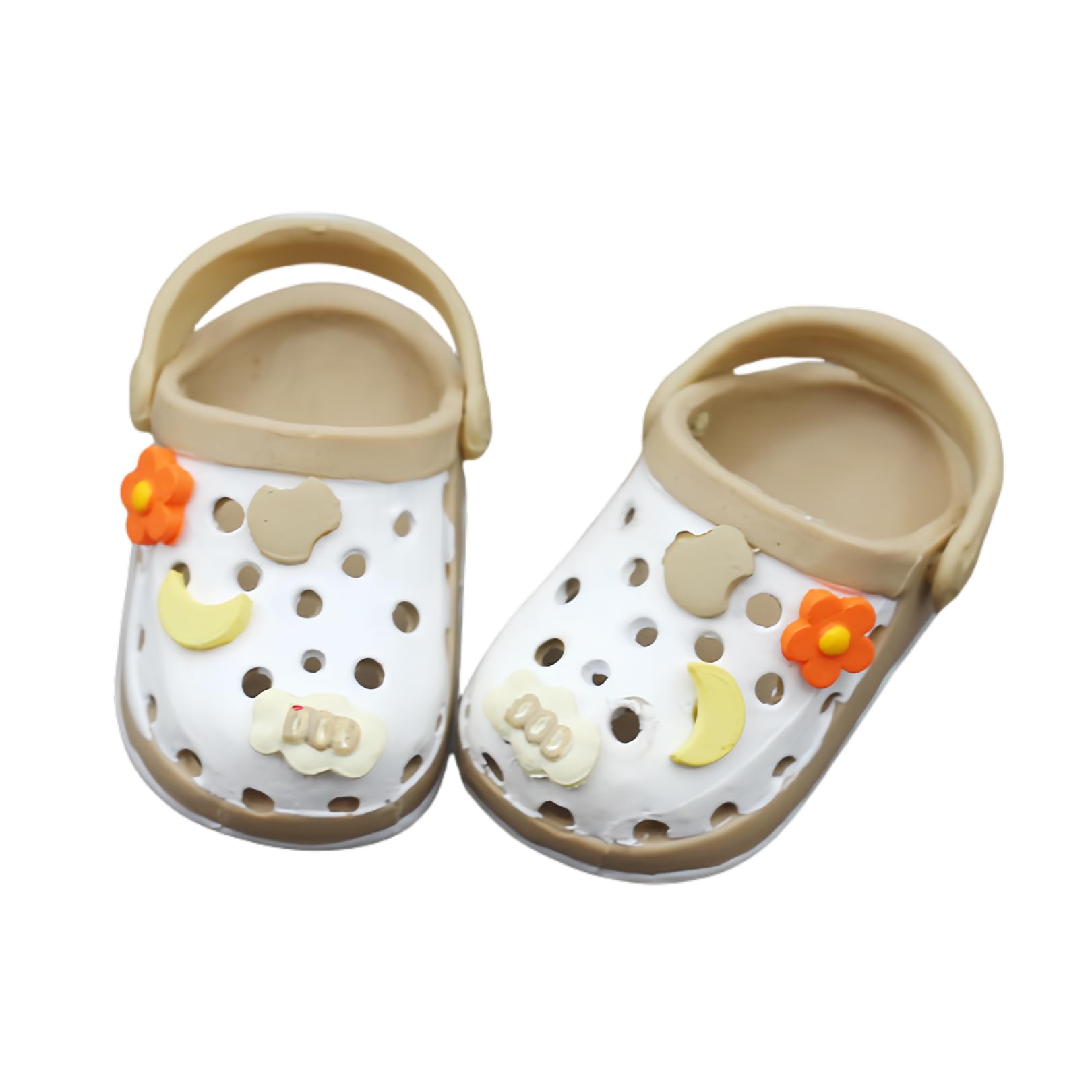 Mrwtesio Lububu 17cm doll shoes in khaki fit snugly for a polished look.