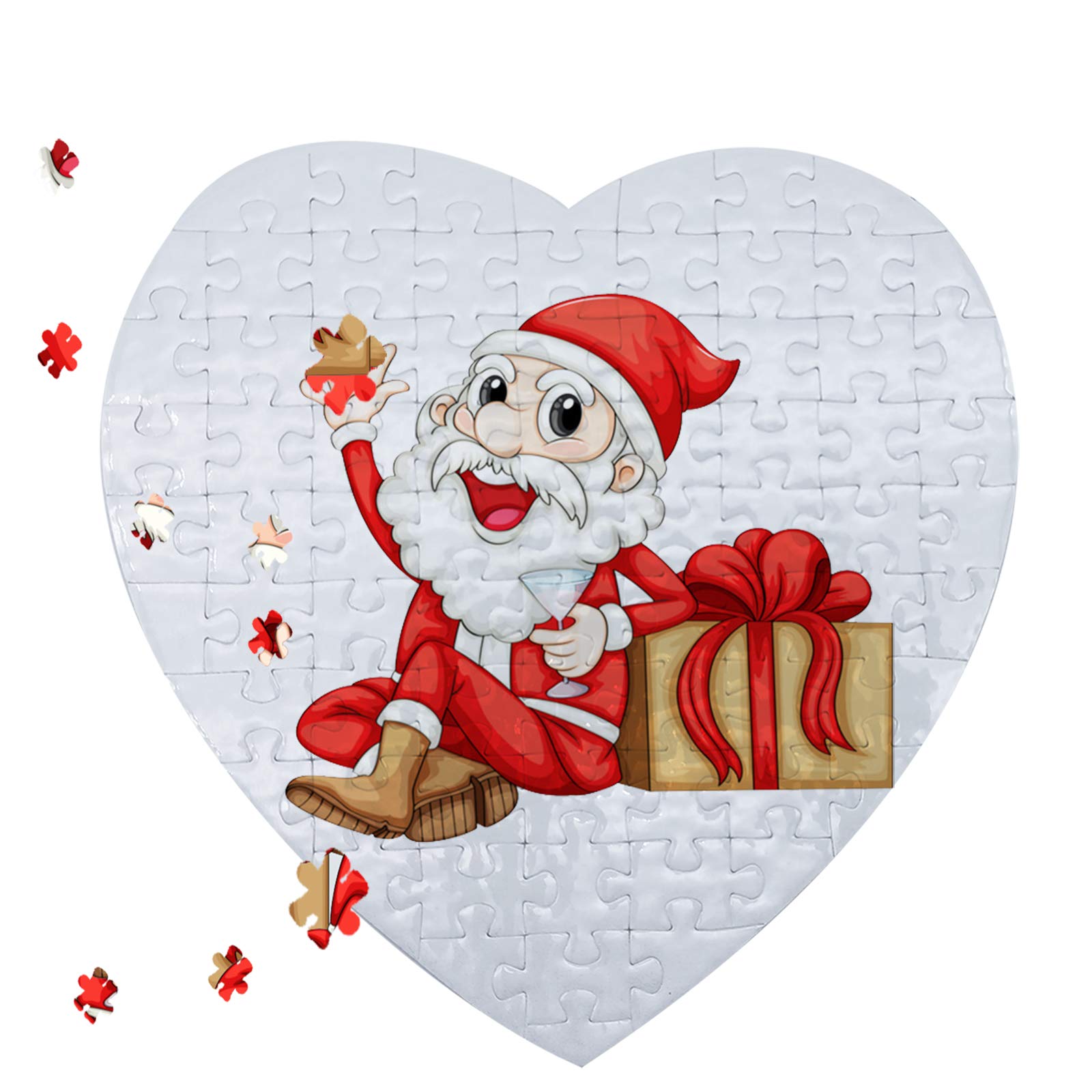 MS WGO blank sublimation heart puzzle set for personalized gifts