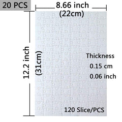 MS WGO puzzle fabric surface printable for personalized designs.