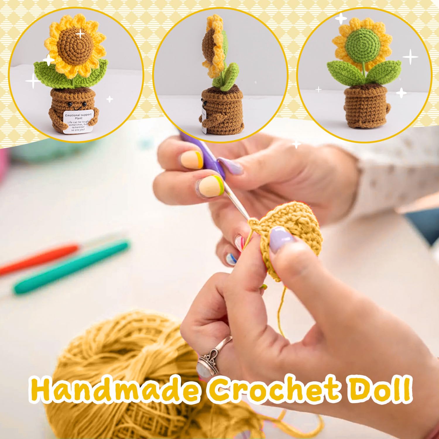 MS ZHENQIAO quirky sunflower crochet design sparks conversation