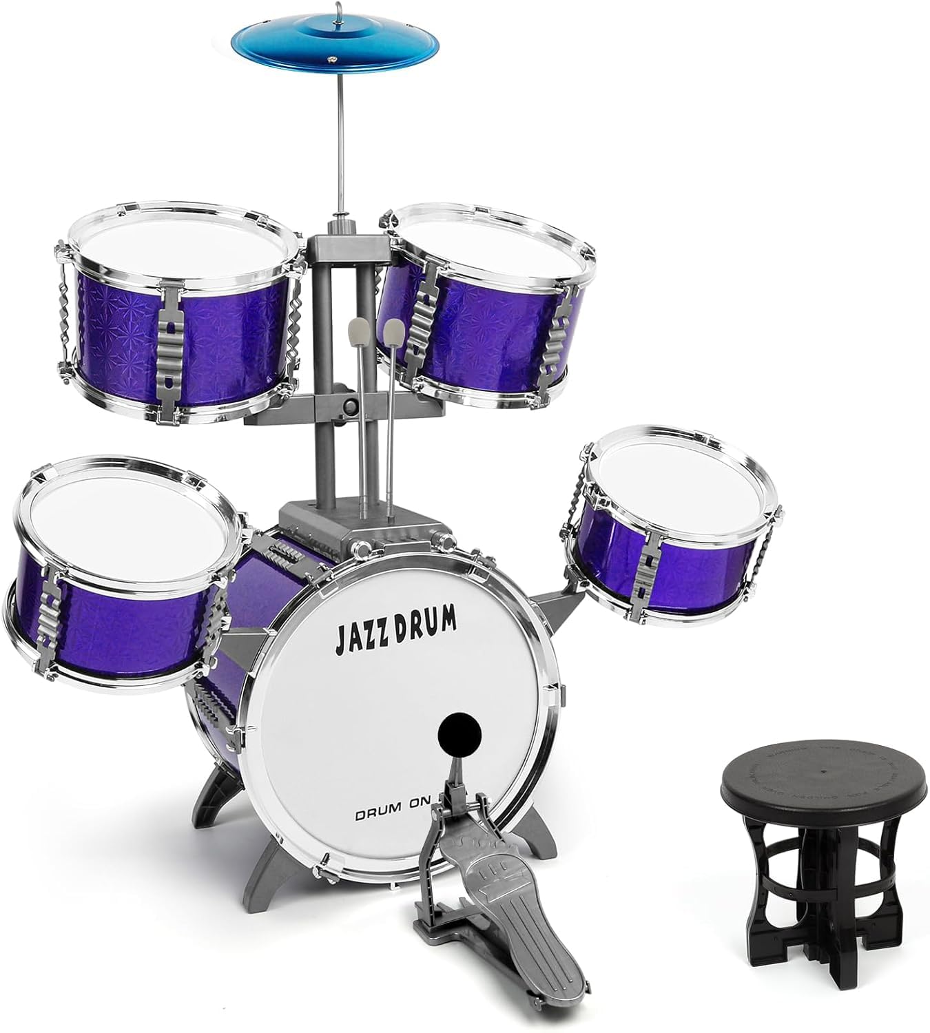 M SANMERSEN kids drum set bass drum for beginner rhythm practice