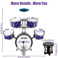 M SANMERSEN kids drum set medium drum delivers clear tones for play