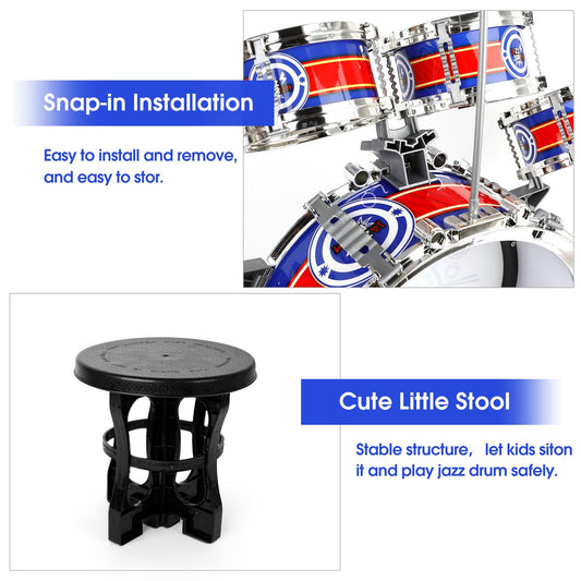 M SANMERSEN kids drum set small drum 1, kid-sized percussion tones