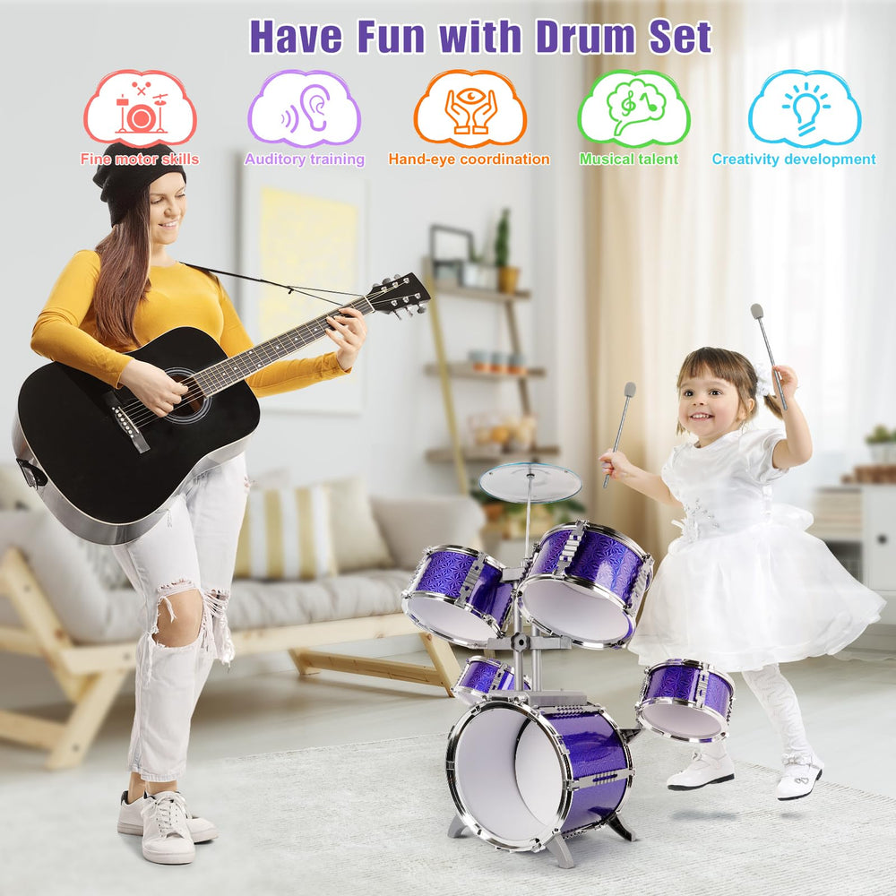 M SANMERSEN kids drum set small drum for rapid taps and creativity