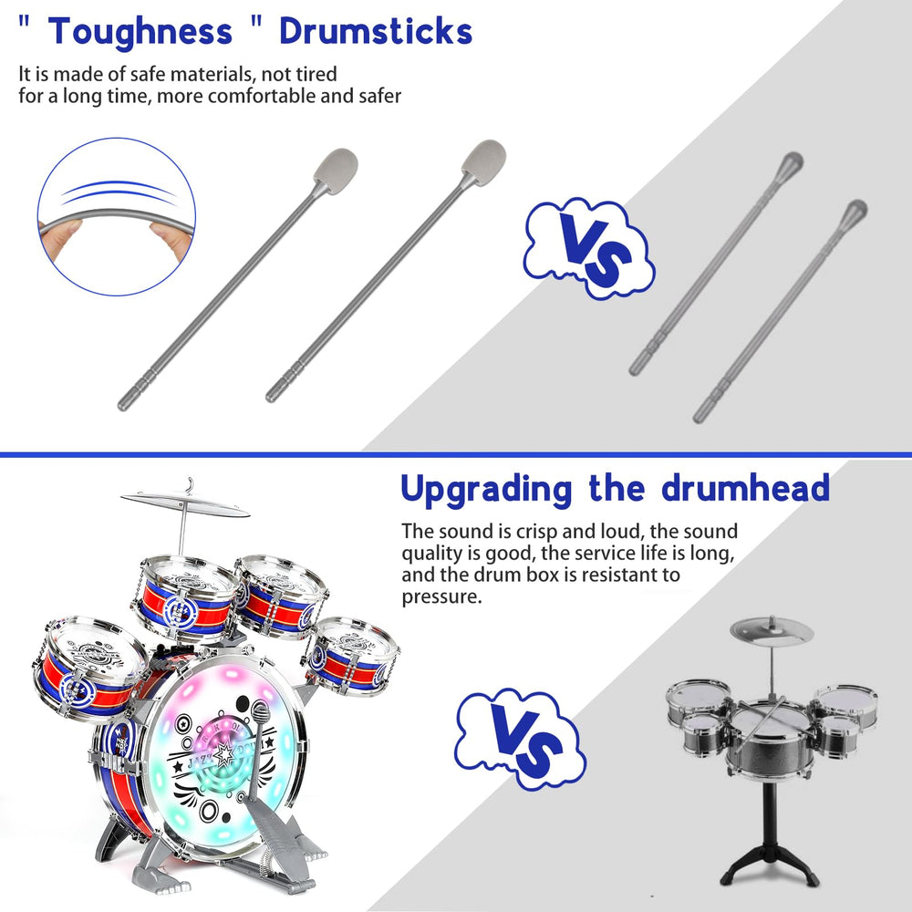 M SANMERSEN kids drum set stool, stable seating for drumming