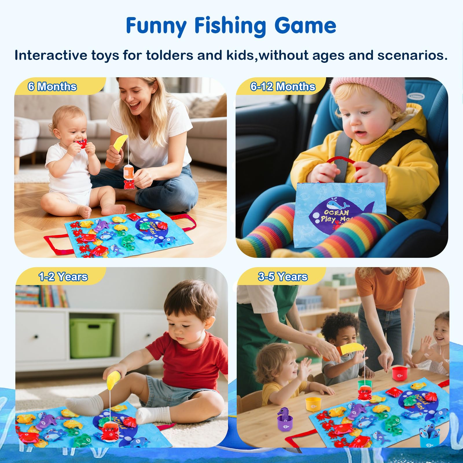 M SANMERSEN ocean-play mat doubles as a portable storage bag after play