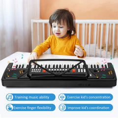 M SANMERSEN piano for kids AUX IN connects to phone or computer for play-along