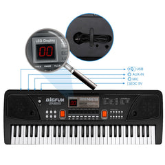 M SANMERSEN piano for kids dual speakers deliver clear sound for playtime