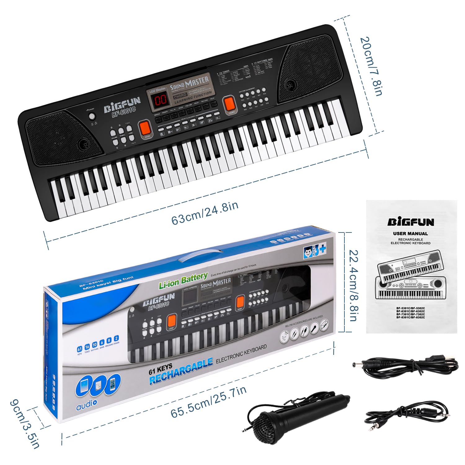 M SANMERSEN piano for kids portable power enables practice anywhere