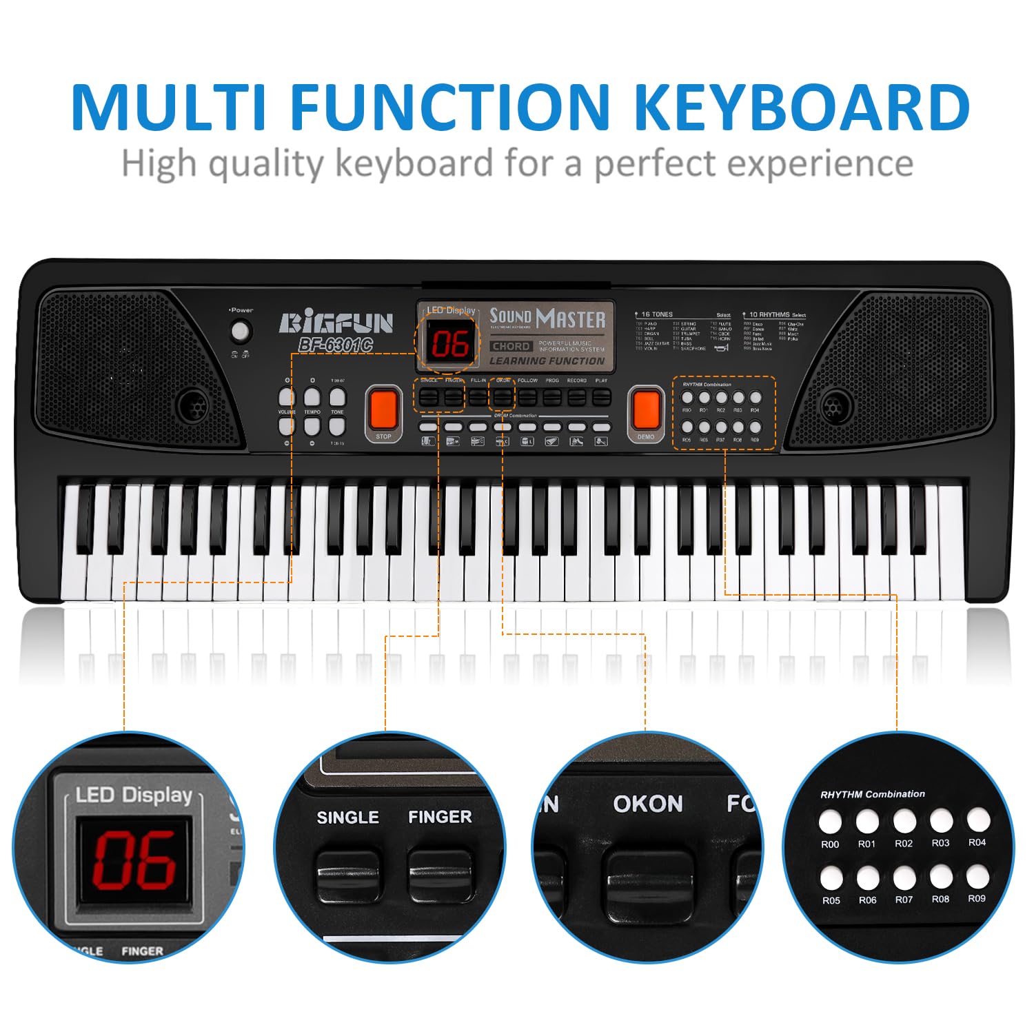 M SANMERSEN piano for kids record playback helps track progress