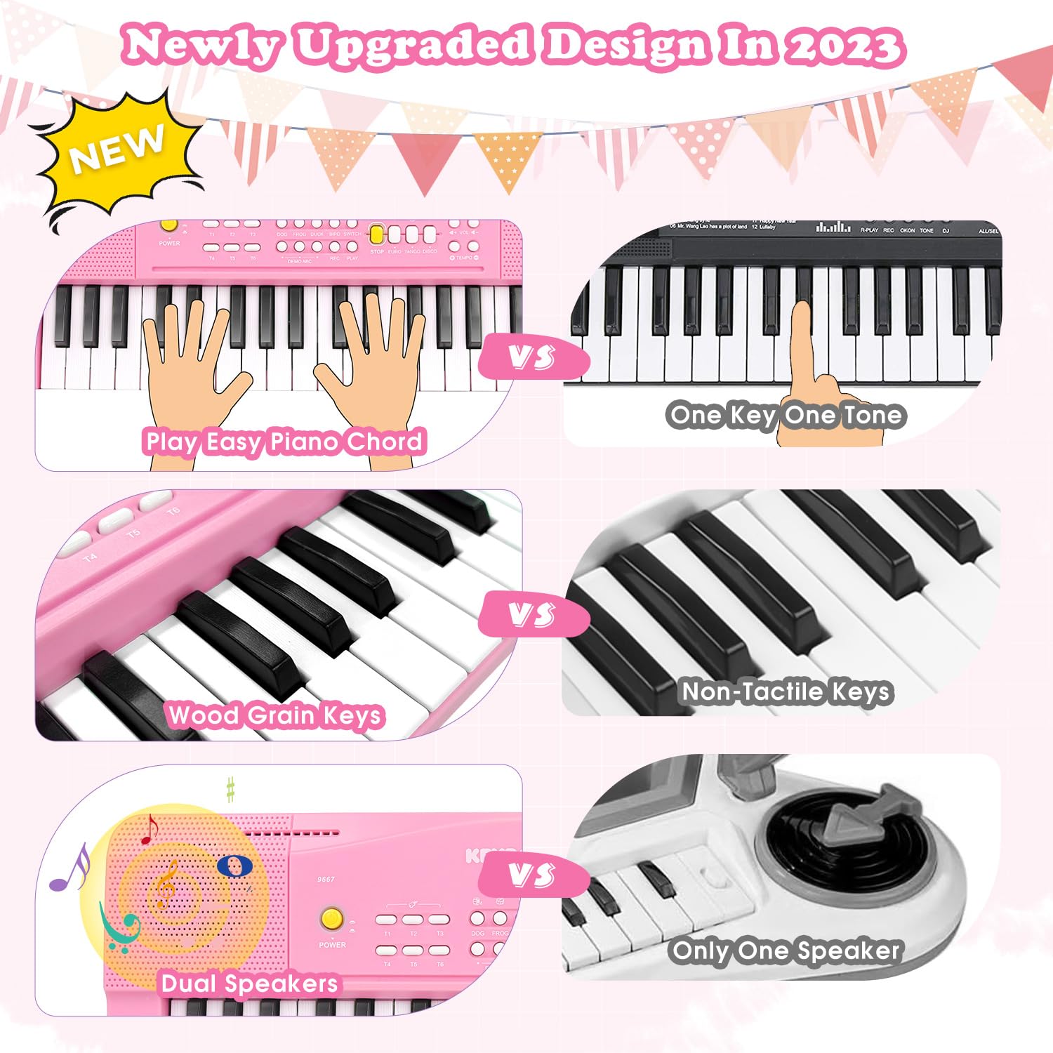 M SANMERSEN toy piano offers demos, tones, and rhythms for creative exploration.