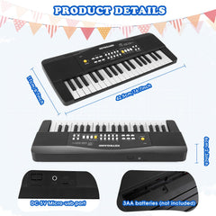 M SANMERSEN toy piano keyboard battery and adapter power for portability
