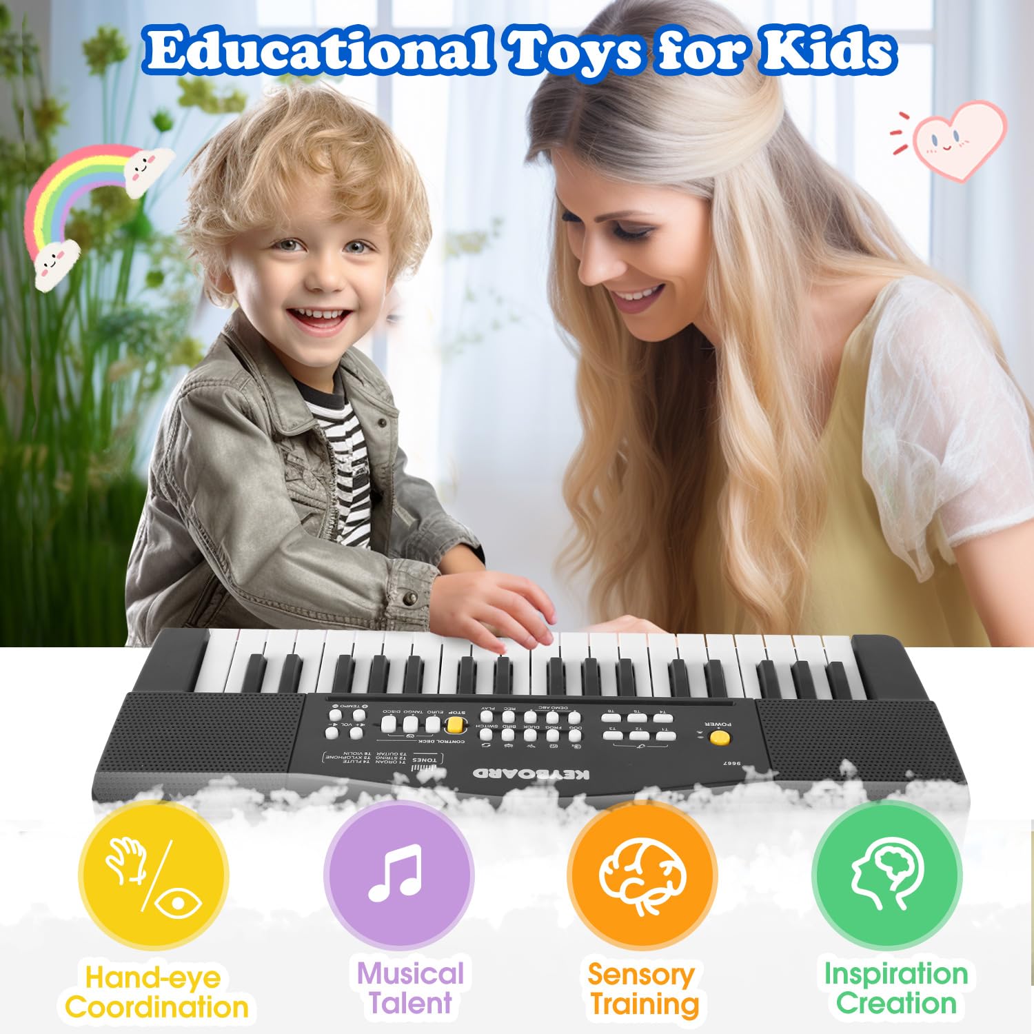 M SANMERSEN toy piano keyboard Record & Playback feature for creating tracks