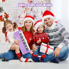 M SANMERSEN toy piano purple demos panel reveals built-in tunes to spark curiosity