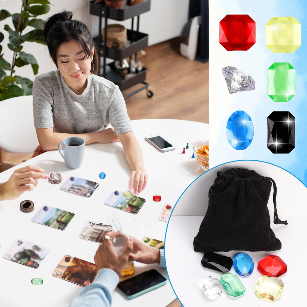 MSHUNKEJI red-yellow square gems provide clear resource tracking