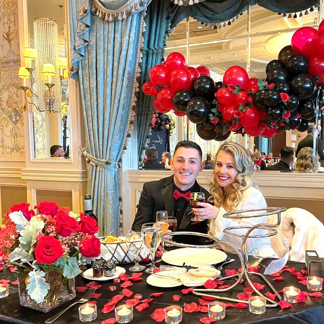 Msiveavz black ribbon included to tie elegant balloon bouquets.