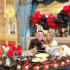 Msiveavz black ribbon included to tie elegant balloon bouquets.